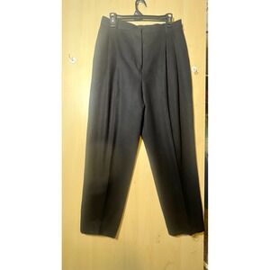 SAGE‎ HARBOR Black Pleated 100% Pure Wool Trousers Women's Size 14 1